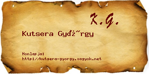 Kutsera György névjegykártya